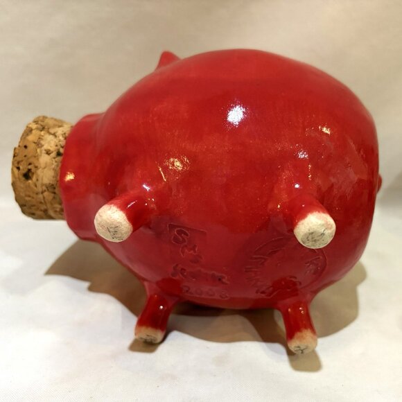 Pike Place Pigs Seattle Pike Place Market Red Pottery Piggy Bank - Picture 5 of 8